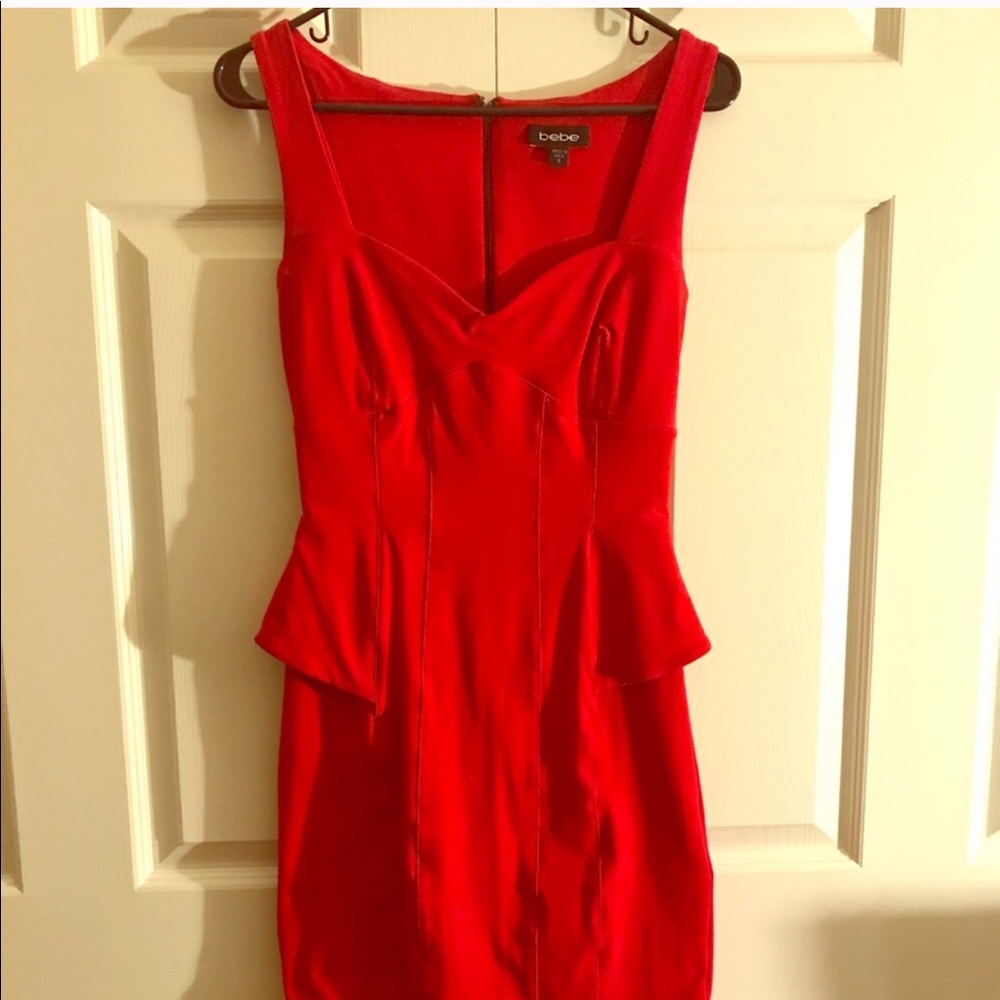 Red Bebe Dress NWOT